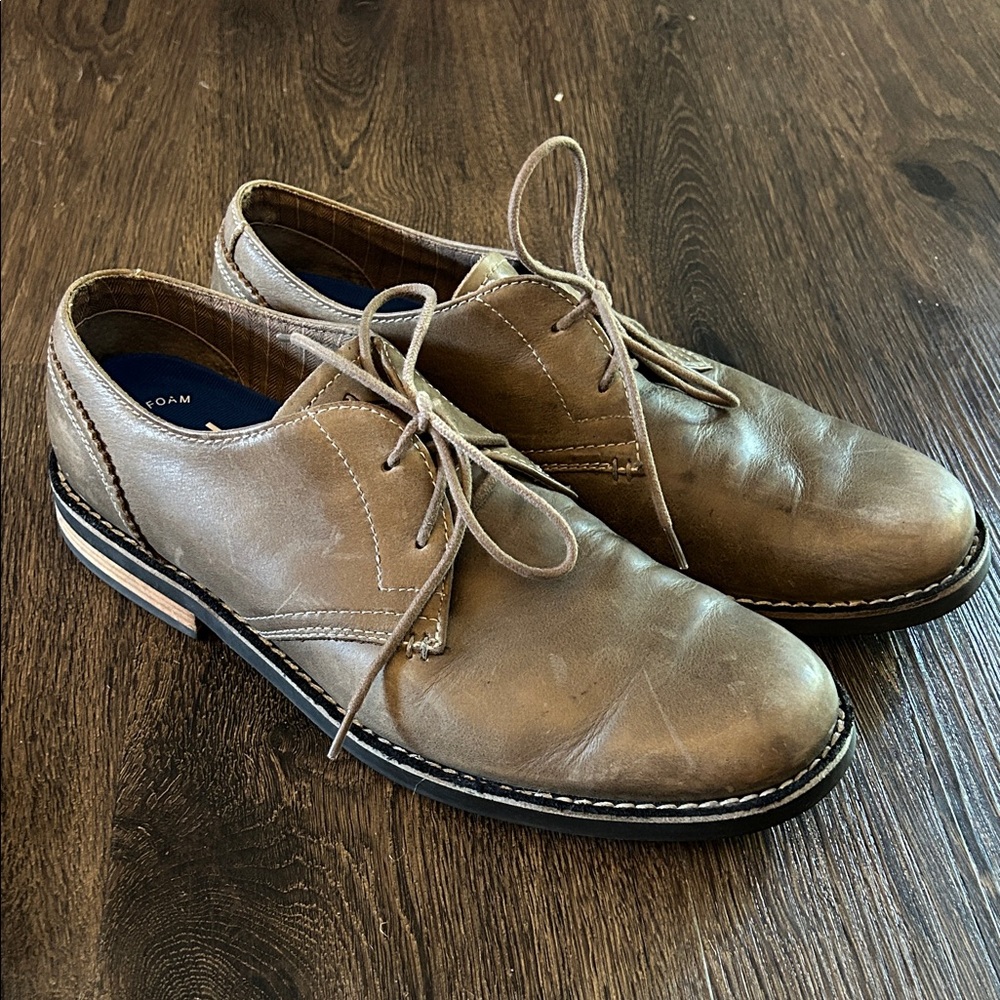Original Penguin Tan Leather Oxfords